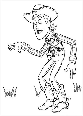 Woody Sheriff  Coloring Page